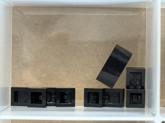 LEGO Parts - Black Slope, Curved 2 x 1 x 2/3 - No 11477 - QTY 5