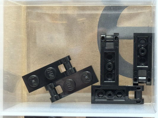 LEGO Parts - Black Plate 1 x 2 with Bar Handle on End - No 60478 - QTY 5