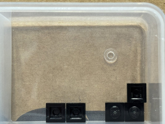 LEGO Parts - Black Plate 1 x 1 - No 3024 - QTY 5