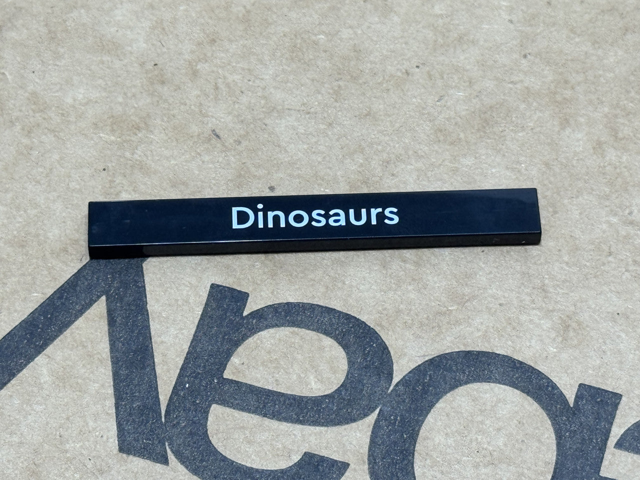 LEGO Parts - Black Tile 1 x 8 with 'Dinosaurs' Pattern - No 4162pb273 - QTY 1