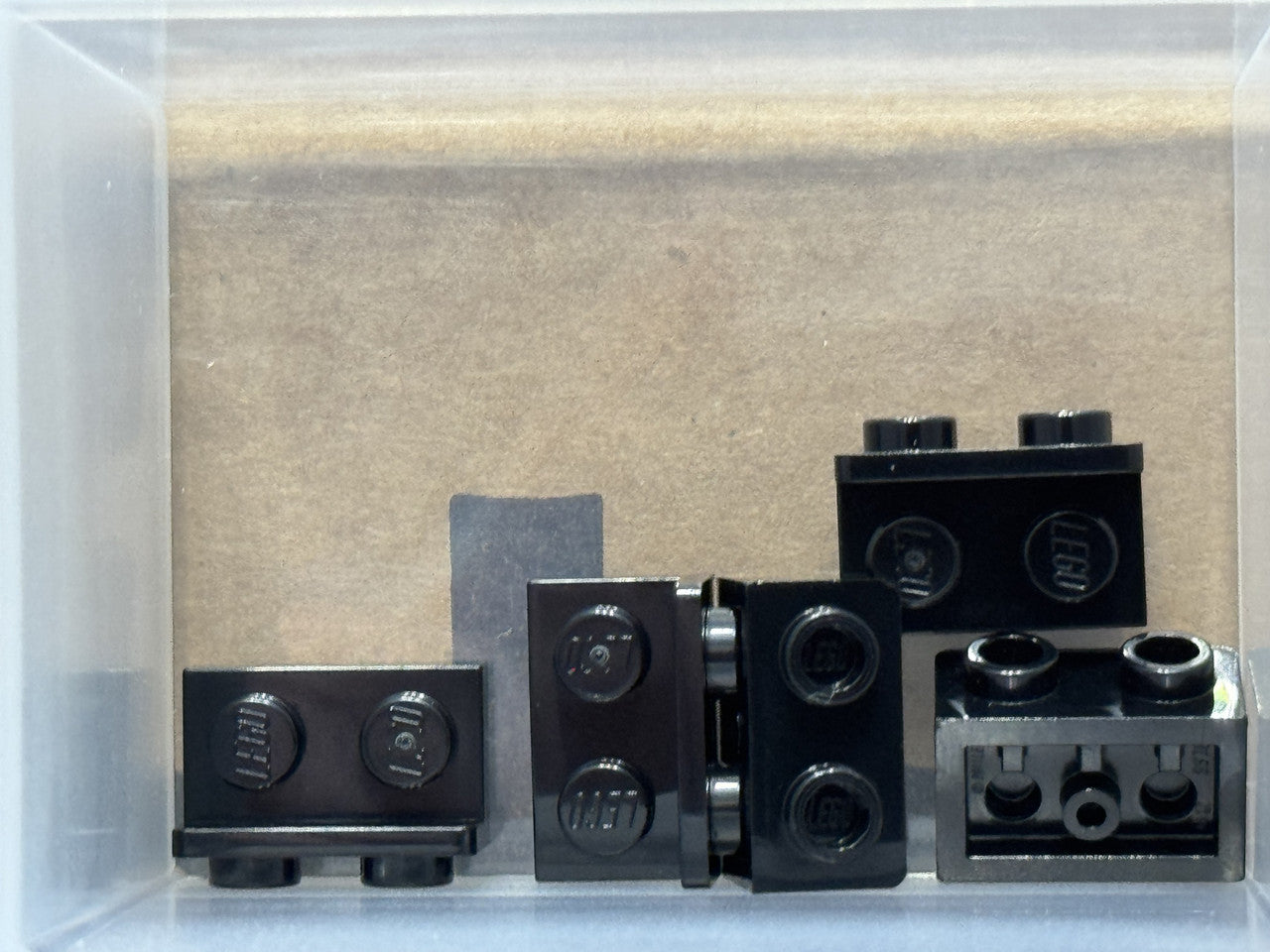 LEGO Parts - Black Bracket 1 x 2 - 1 x 2 Inverted - No 99780 - QTY 5