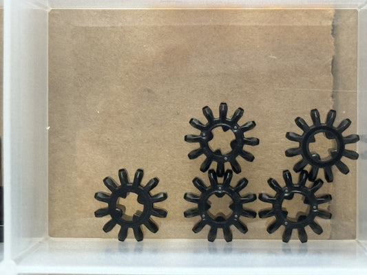 LEGO Parts - Black Technic, Gear 12 Tooth Double Bevel - No 32270 - QTY 5