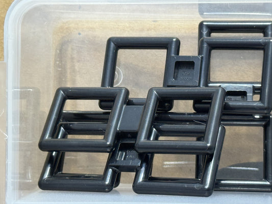 LEGO Parts - Black Bar 2 1/4 x 5 1/4 Double Squares - No 35366 - QTY 5
