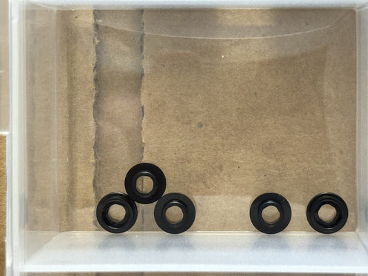 LEGO Parts - Black Plate, Round 1 x 1 with Open Stud - No 85861 - QTY 5