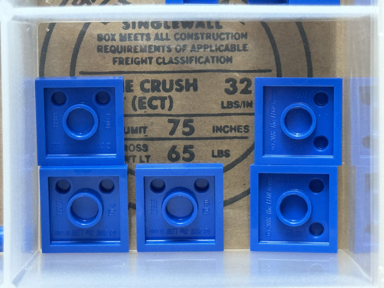 LEGO Parts - Blue Tile, Modified 2 x 2 with Studs on Edge - No 33909 - QTY 5