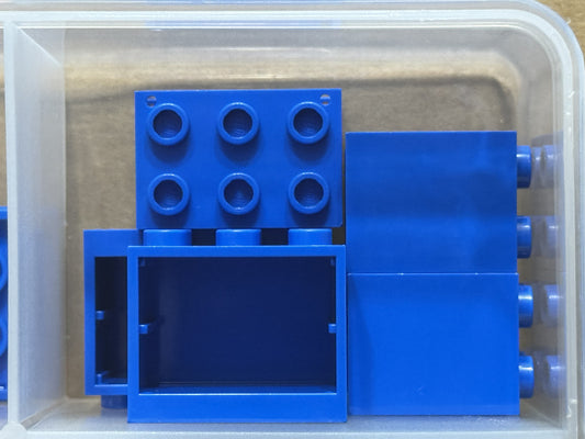 LEGO Parts - Blue Container, Cupboard 2 x 3 x 2 - No 4532b - QTY 5