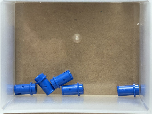 LEGO Parts - Blue Technic, Pin 1/2 without Friction Ridges - No 4274 - QTY 5