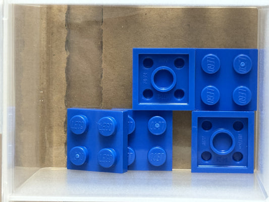 LEGO Parts - Blue Plate 2 x 2 - No 3022 - QTY 5