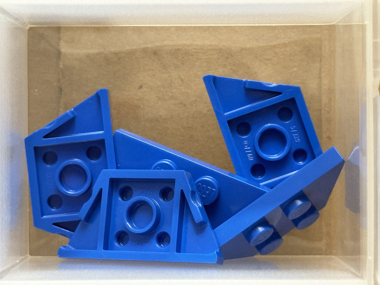 LEGO Parts - Blue Wedge, Plate 2 x 4 - No 51739 - QTY 5