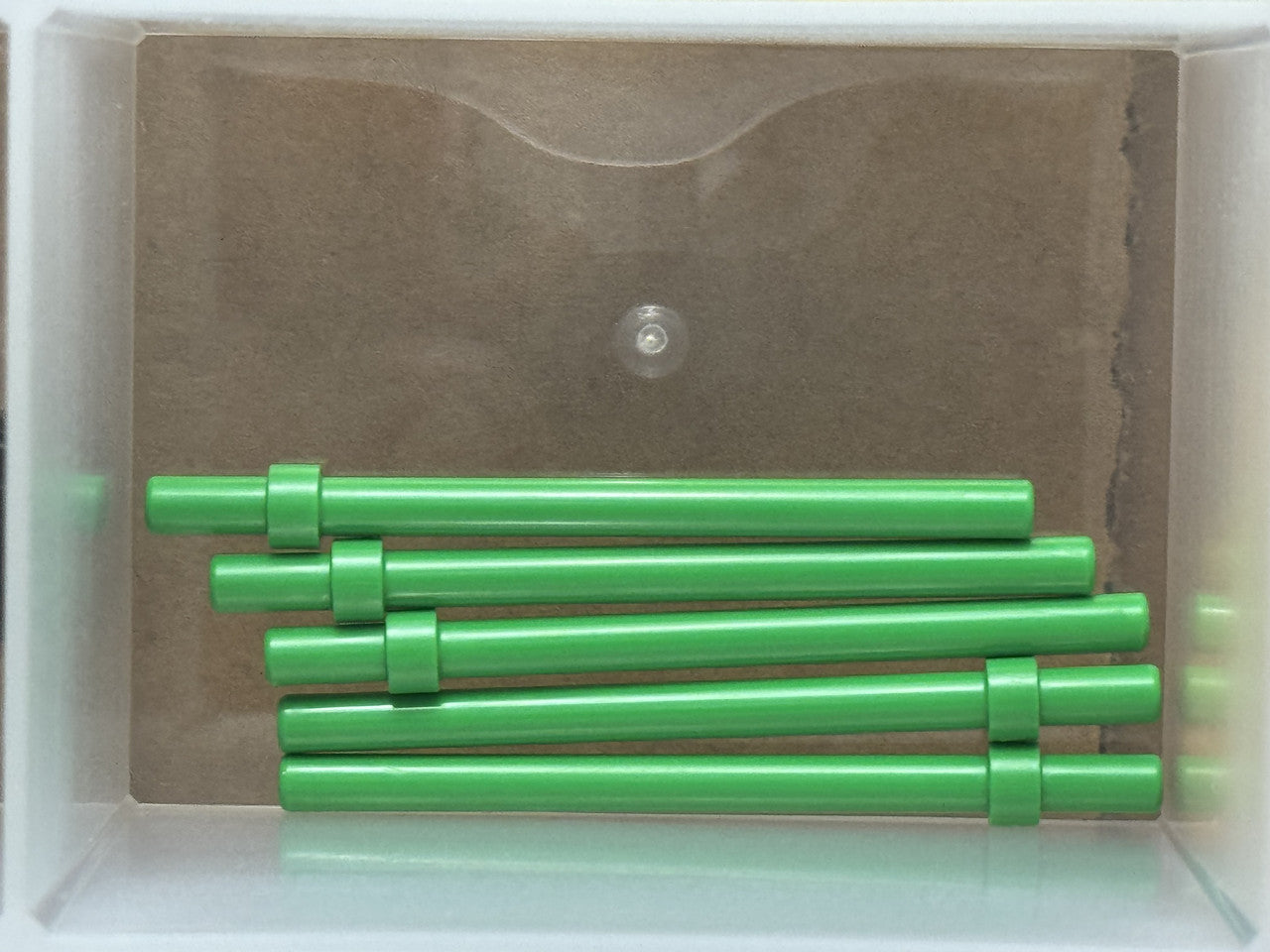 LEGO Parts - Bright Green Bar 6L with Stop Ring - No 63965 - QTY 5