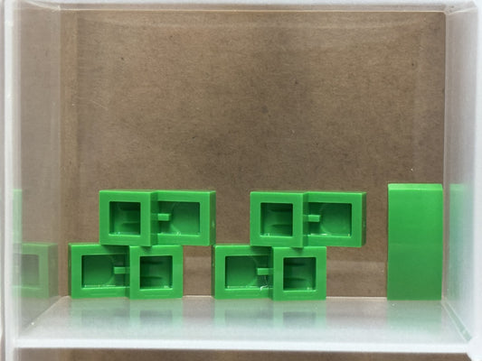 LEGO Parts - Bright Green Slope, Curved 2 x 1 x 2/3 - No 11477 - QTY 5