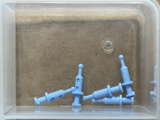 LEGO Parts - Bright Light Blue Minifigure, Utensil Syringe - No 53020 - QTY 5