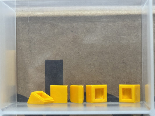LEGO Parts - Bright Light Orange Slope 30 1 x 1 x 2/3 - No 54200 - QTY 5