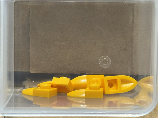 LEGO Parts - Bright Light Orange Plate 1 x 1 Tooth Horizontal - No 49668 - QTY 5