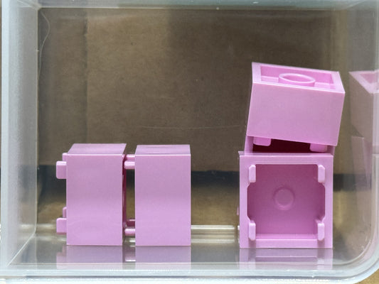 LEGO Parts - Bright Pink Container, Box 2 x 2 x 1 - No 2821 - QTY 5