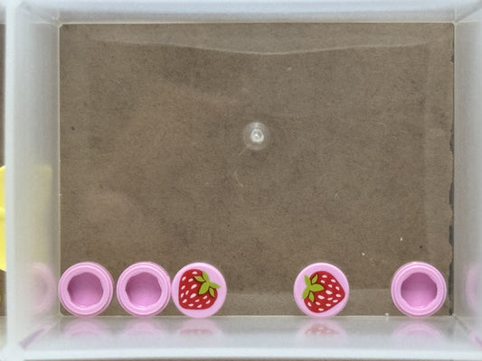 LEGO Parts - Bright Pink Tile, Round 1 x 1 Strawberry - No 98138pb015 - QTY 5