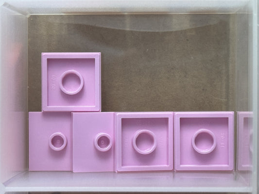 LEGO Parts - Bright Pink Plate 2 x 2 1 Stud Center (Jumper) - No 87580 - QTY 5