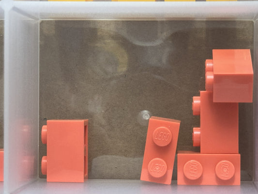 LEGO Parts - Coral Brick 1 x 2 - No 3004 - QTY 5