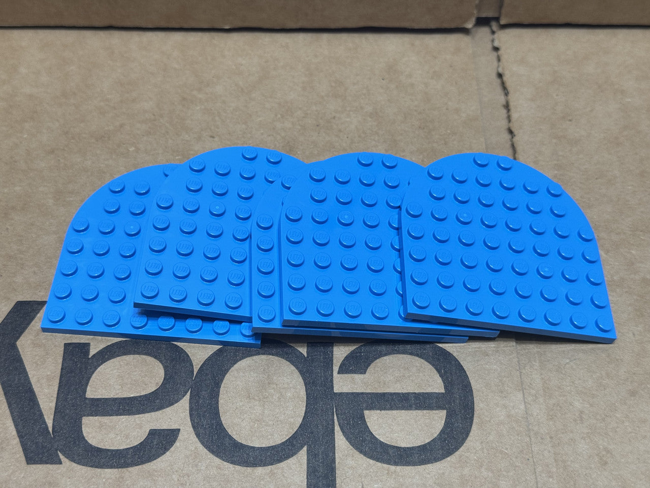 LEGO Parts - Dark Azure Plate, Round 8 x 8 Rounded End - No 41948 - QTY 5