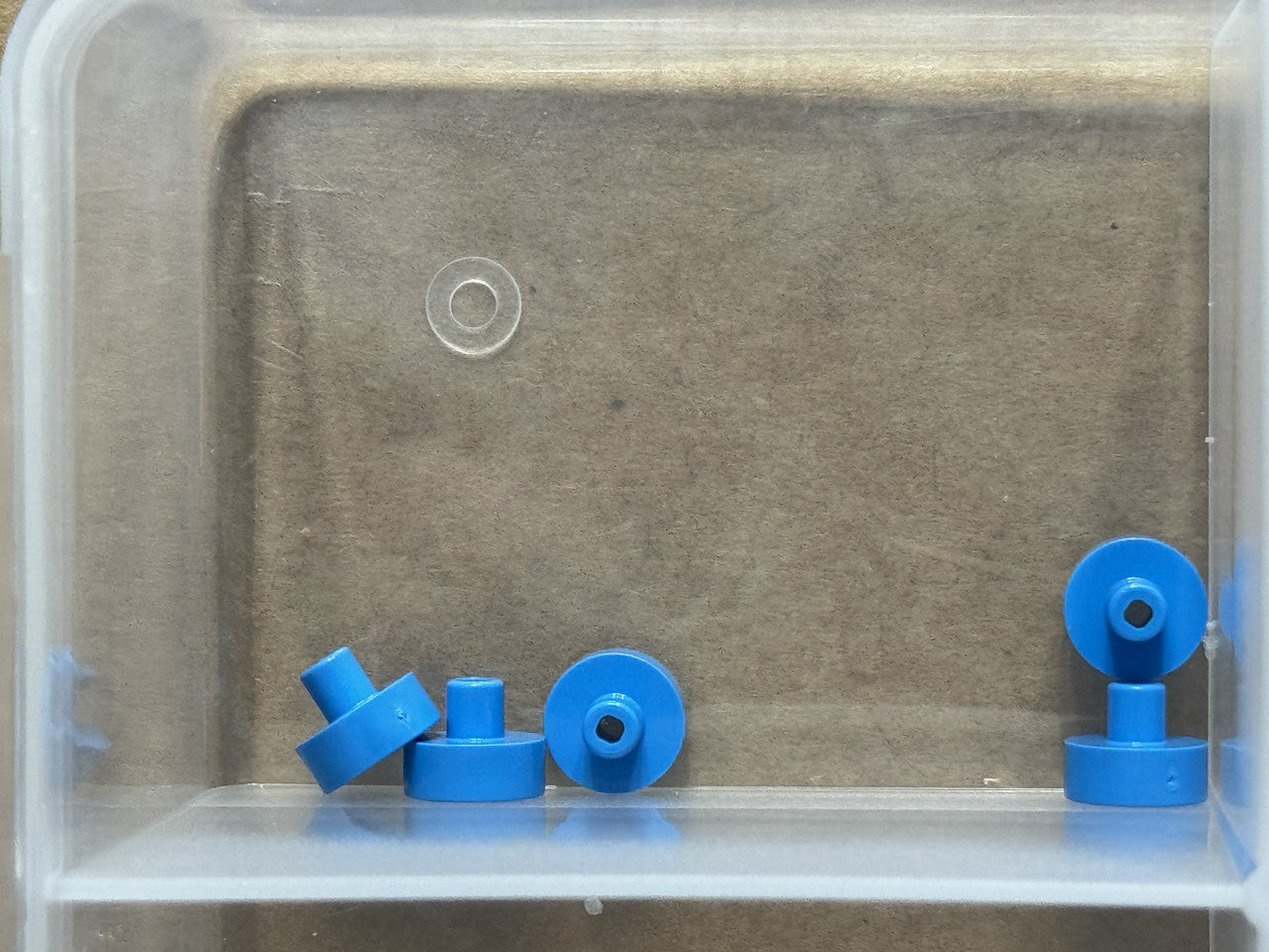 LEGO Parts - Dark Azure Tile, Round 1 x 1 Bar Small Pin Hole - No 20482 - QTY 5