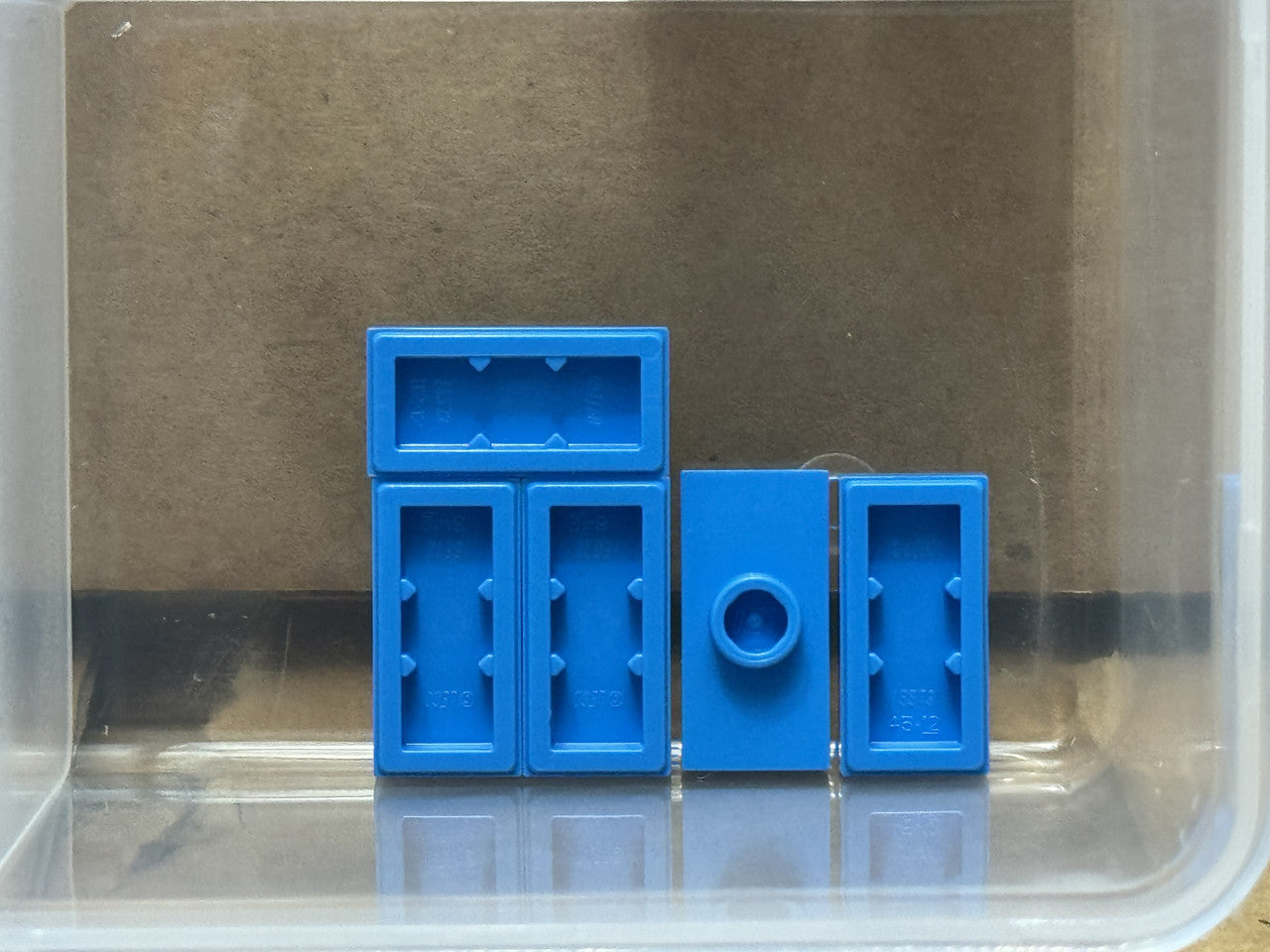 LEGO Parts - Dark Azure Plate 1 x 2 with 1 Stud (Jumper) - No 15573 - QTY 5