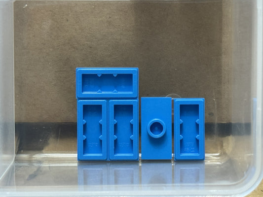 LEGO Parts - Dark Azure Plate 1 x 2 with 1 Stud (Jumper) - No 15573 - QTY 5