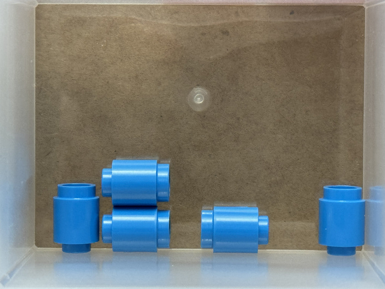 LEGO Parts - Dark Azure Brick, Round 1 x 1 - No 3062 - QTY 5