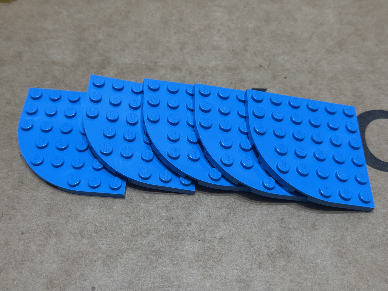 LEGO Parts - Dark Azure Plate, Round Corner 6 x 6 - No 6003 - QTY 5