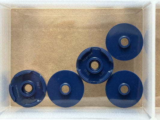 LEGO Parts - Dark Blue Tile, Round 2 x 2 with Open Stud - No 18674 - QTY 5