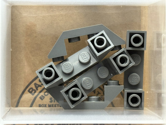 LEGO Parts - Dark Bluish Gray Slope, Inverted 45 4 x 1 Double - No 32802 - QTY 5