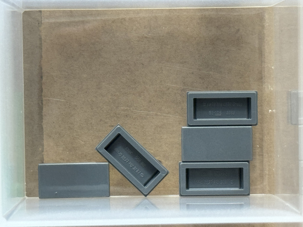 LEGO Parts - Dark Bluish Gray Tile 1 x 2 - No 3069 - QTY 5