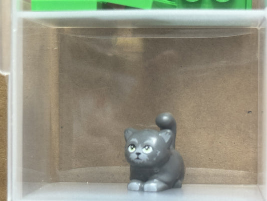 LEGO Parts - Dark Bluish Gray Cat, Friends, Large, Sitting - No 2652pb10 - QTY 1