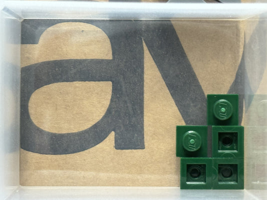 LEGO Parts - Dark Green Plate 1 x 1 - No 3024 - QTY 5