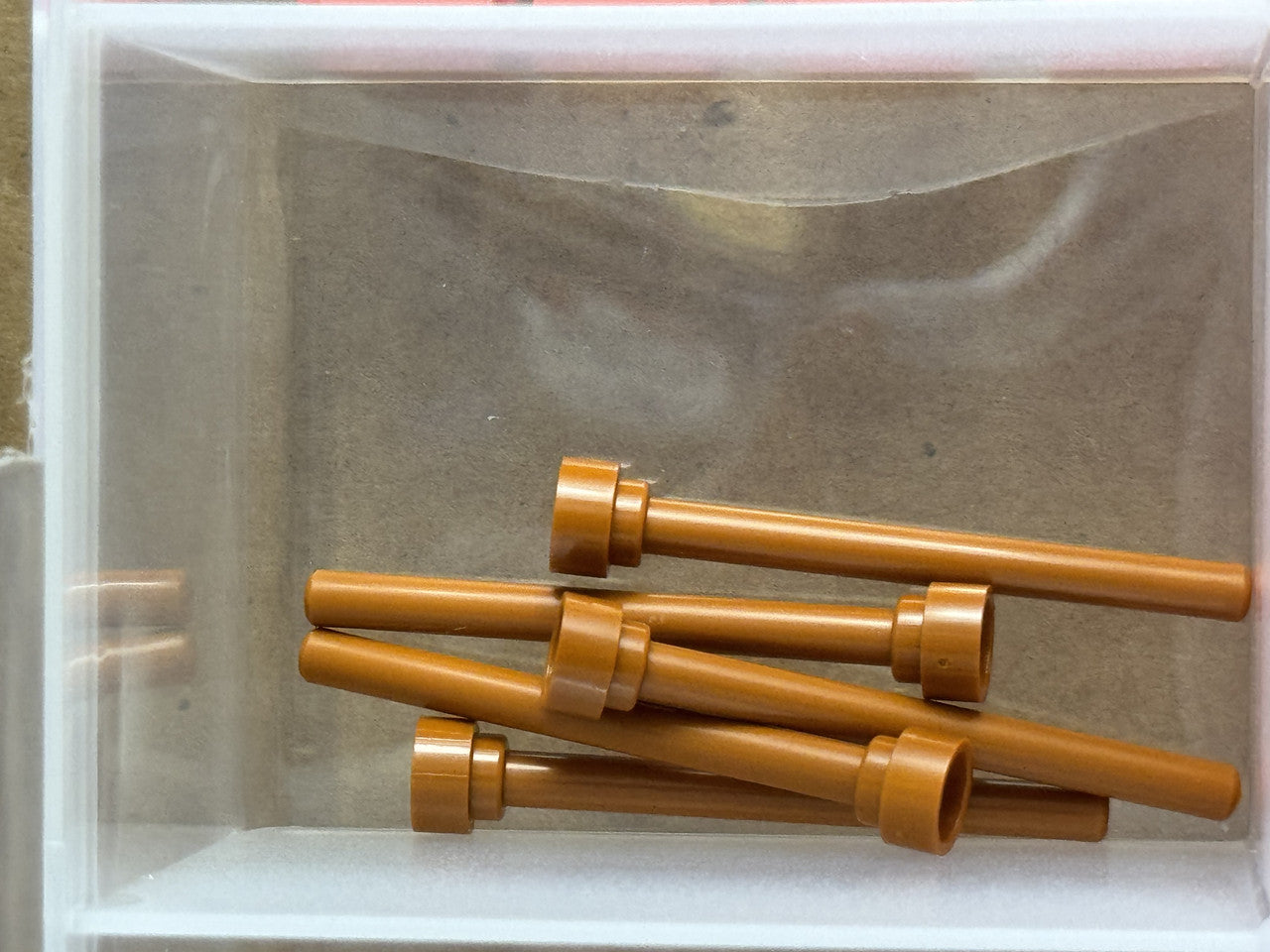 LEGO Parts - Dark Orange Antenna 4H - Flat Top - No 3957b - QTY 5