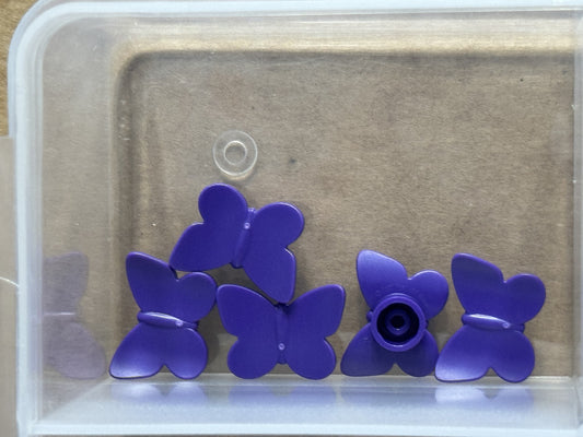LEGO Parts - Dark Purple Butterfly / Moth with Stud Holder - No 80674 - QTY 5