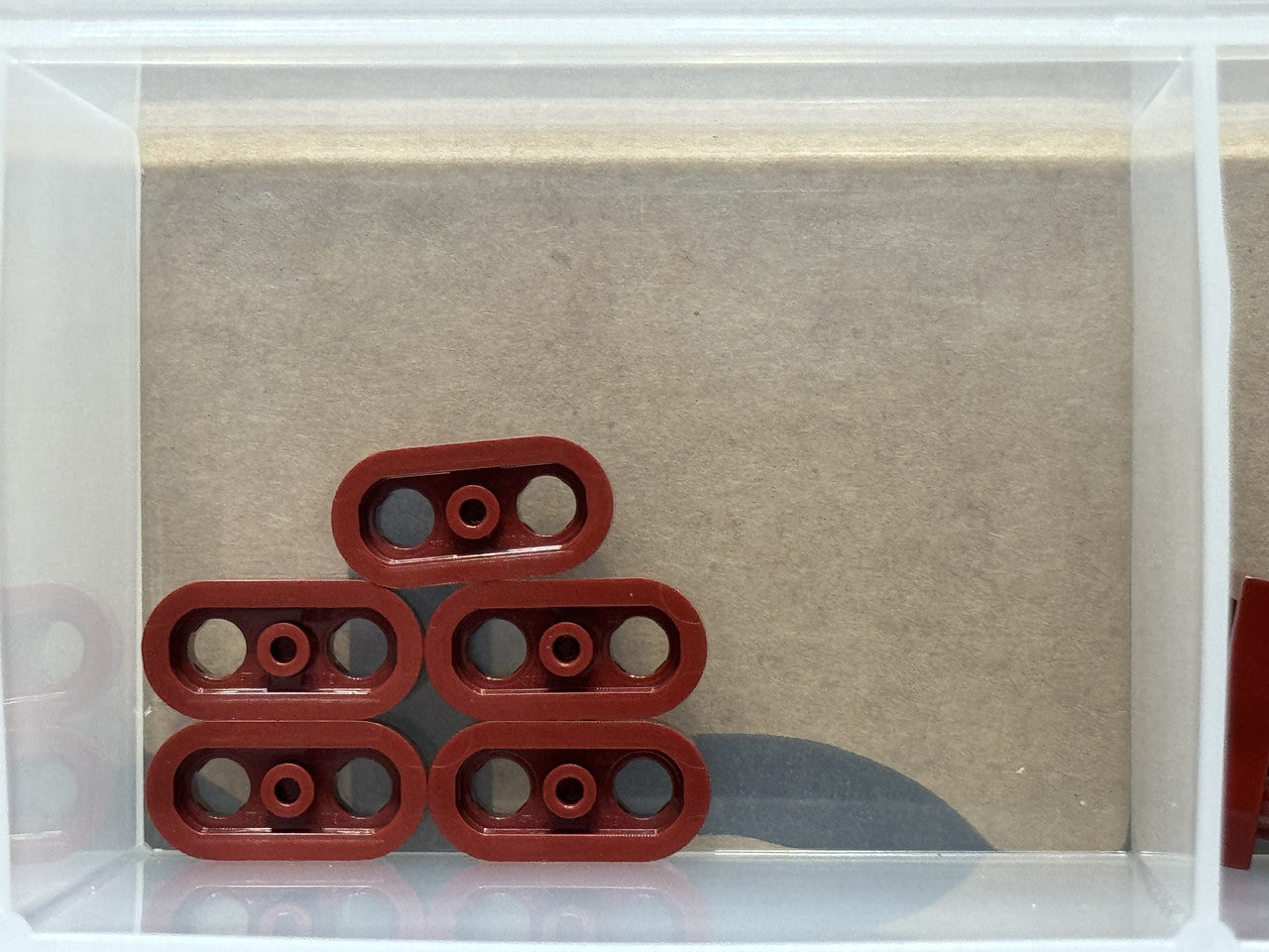 LEGO Parts - Dark Red Plate, Round 1 x 2 with Open Studs - No 35480 - QTY 5