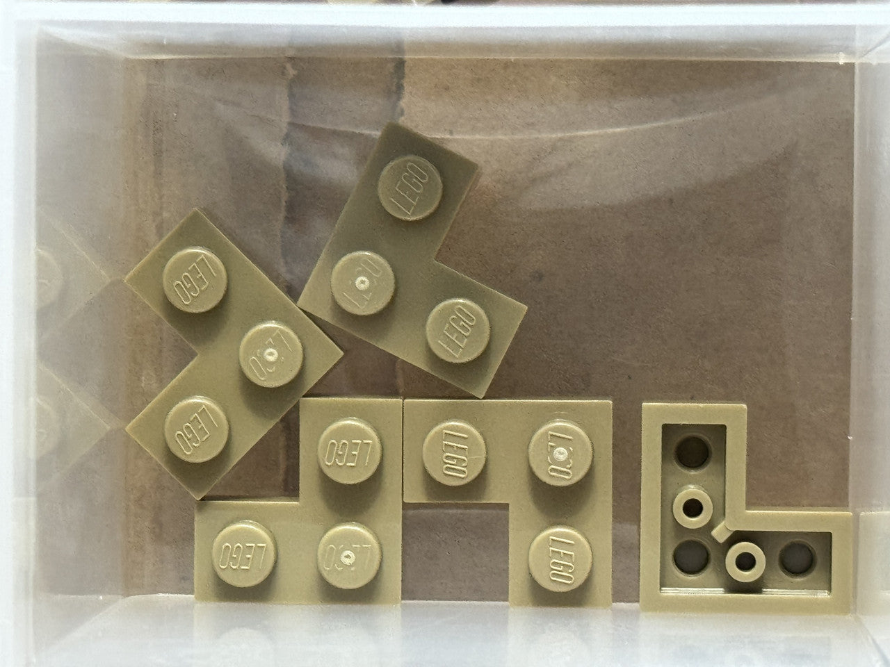 LEGO Parts - Dark Tan Plate 2 x 2 Corner - No 2420 - QTY 5