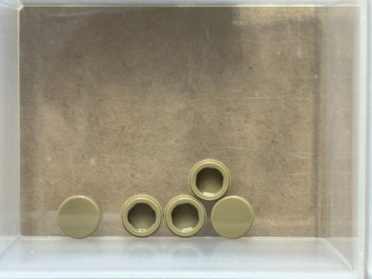 LEGO Parts - Dark Tan Tile, Round 1 x 1 - No 98138 - QTY 5
