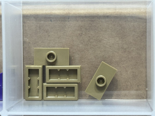 LEGO Parts - Dark Tan Plate 1 x 2 with 1 Stud (Jumper) - No 15573 - QTY 5