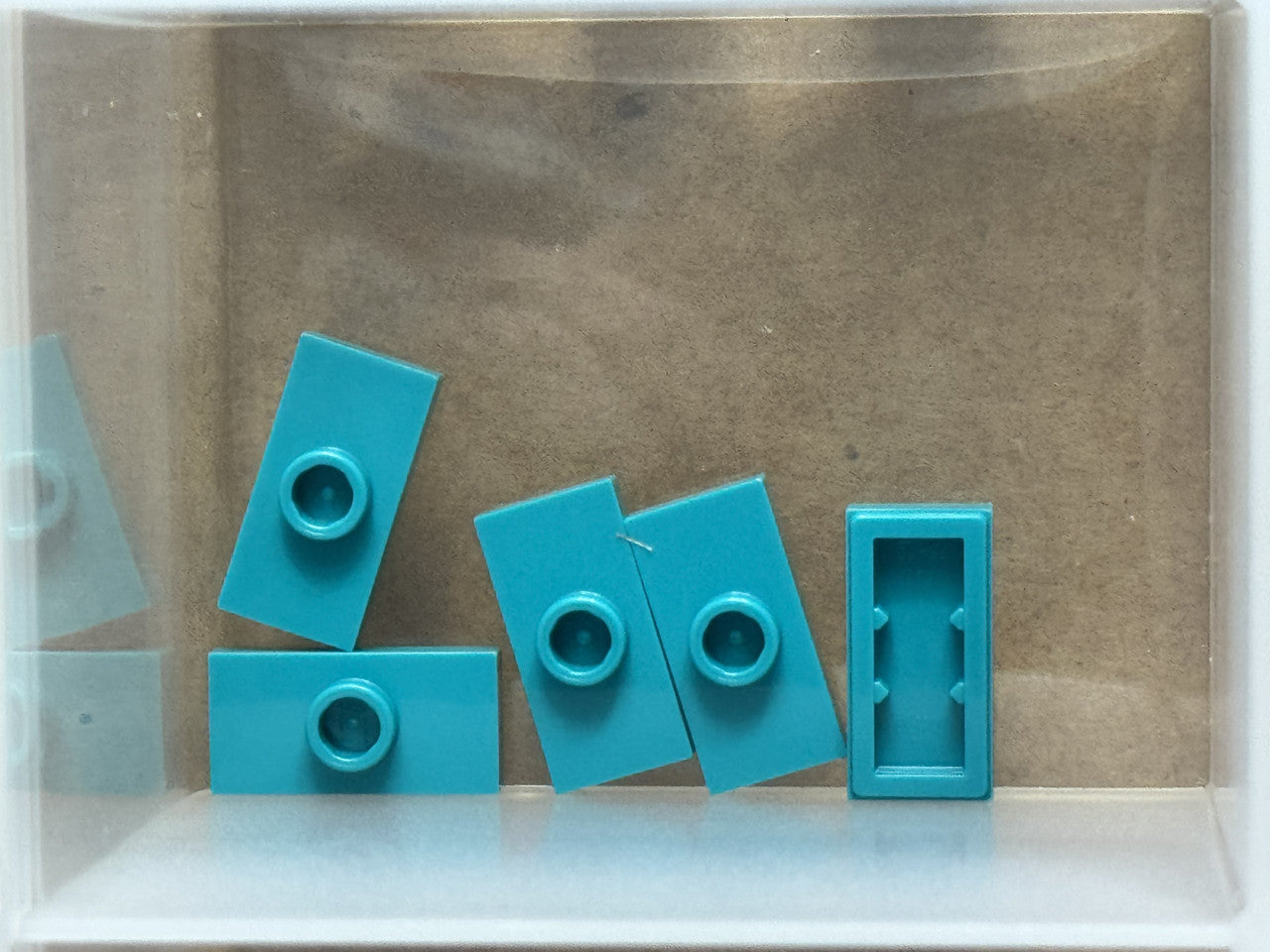 LEGO Parts - Dark Turquoise Plate 1 x 2 with 1 Stud (Jumper) - No 15573 - QTY 5