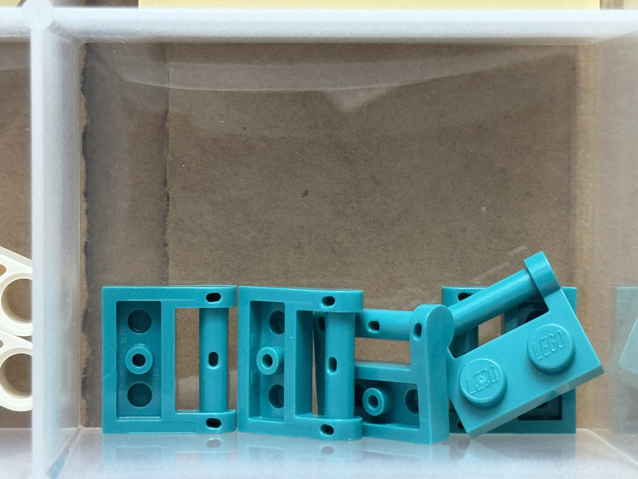 LEGO Parts - Dark Turquoise Plate 1 x 2 Bar Handle on Side - No 48336 - QTY 5