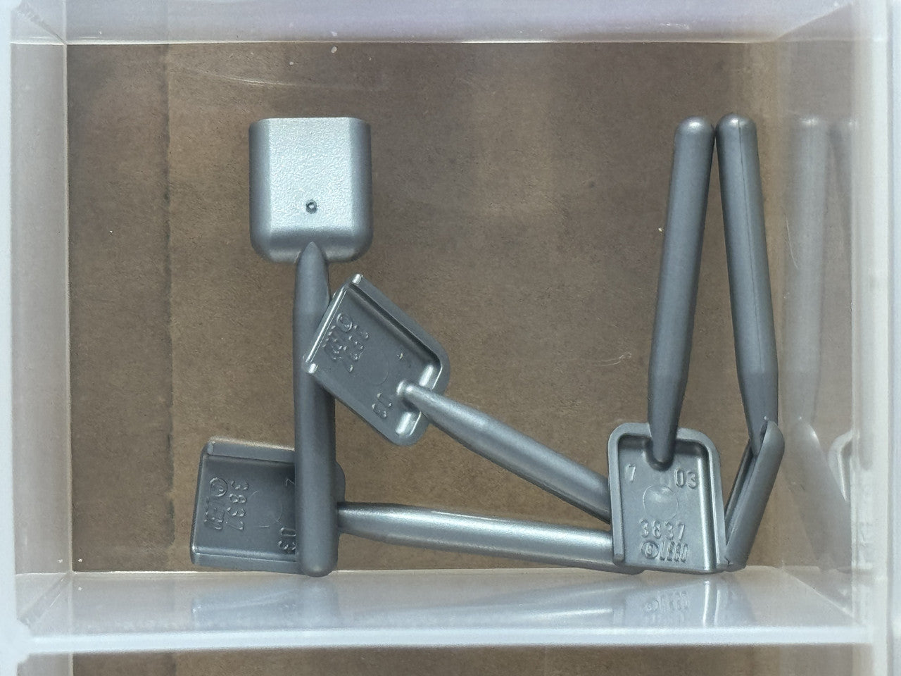 LEGO Parts - Flat Silver Minifigure, Utensil Shovel / Spade - No 3837 - QTY 5