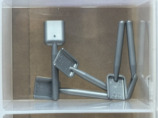 LEGO Parts - Flat Silver Minifigure, Utensil Shovel / Spade - No 3837 - QTY 5