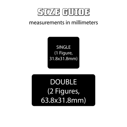 Brick Figure Stand (Minifigure / Minidoll) - 2 Sizes, 30 Colors