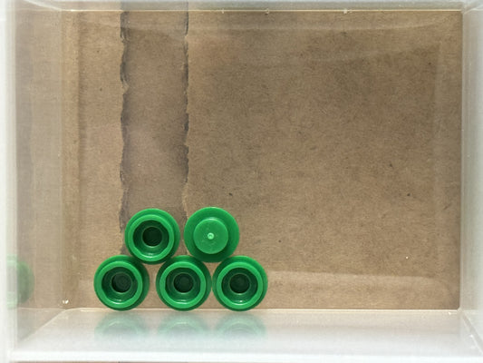 LEGO Parts - Green Plate, Round 1 x 1 - No 4073 - QTY 5