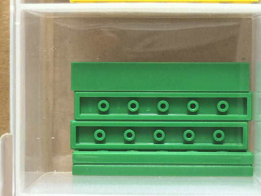 LEGO Parts - Green Tile 1 x 6 - No 6636 - QTY 5