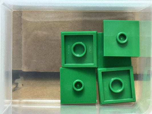 LEGO Parts - Green Plate 2 x 2 1 Stud in Center (Jumper) - No 87580 - QTY 5
