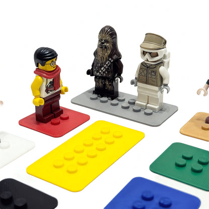 Brick Figure Stand (Minifigure / Minidoll) - 2 Sizes, 30 Colors