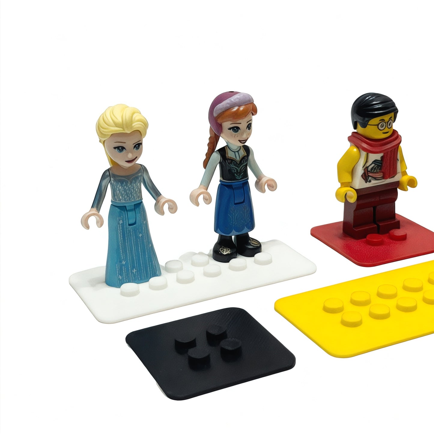 Brick Figure Stand (Minifigure / Minidoll) - 2 Sizes, 30 Colors