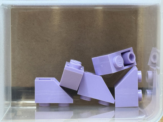 LEGO Parts - Lavender Slope, Inverted 45 2 x 1 - No 3665 - QTY 5